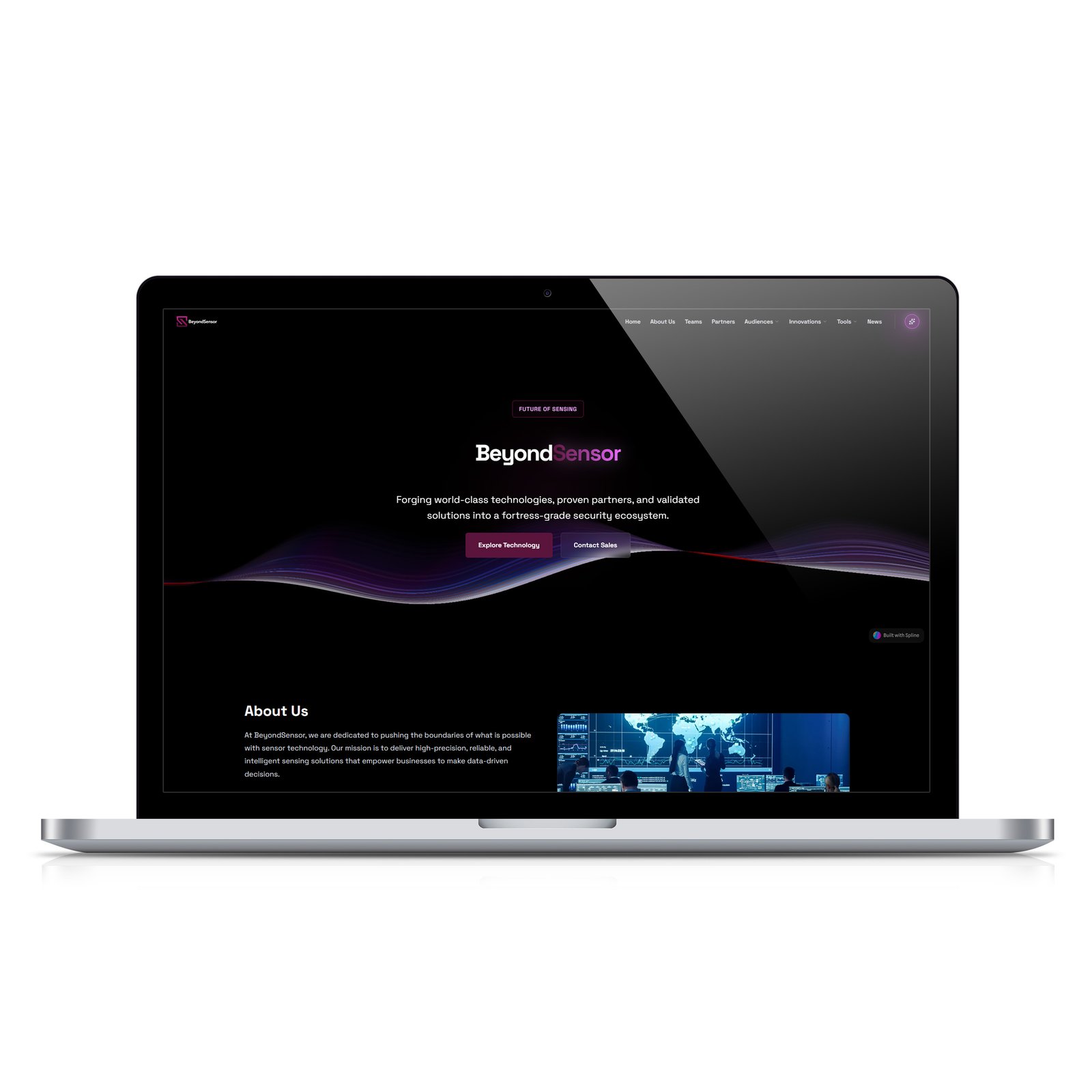 BeyondSensor Security Ecosystem Web Platform Mockup